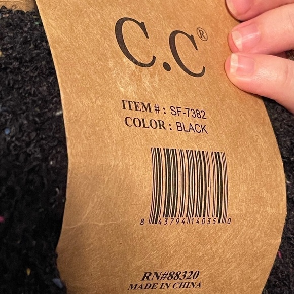 C.C NWT black confetti scarf - Picture 4 of 5